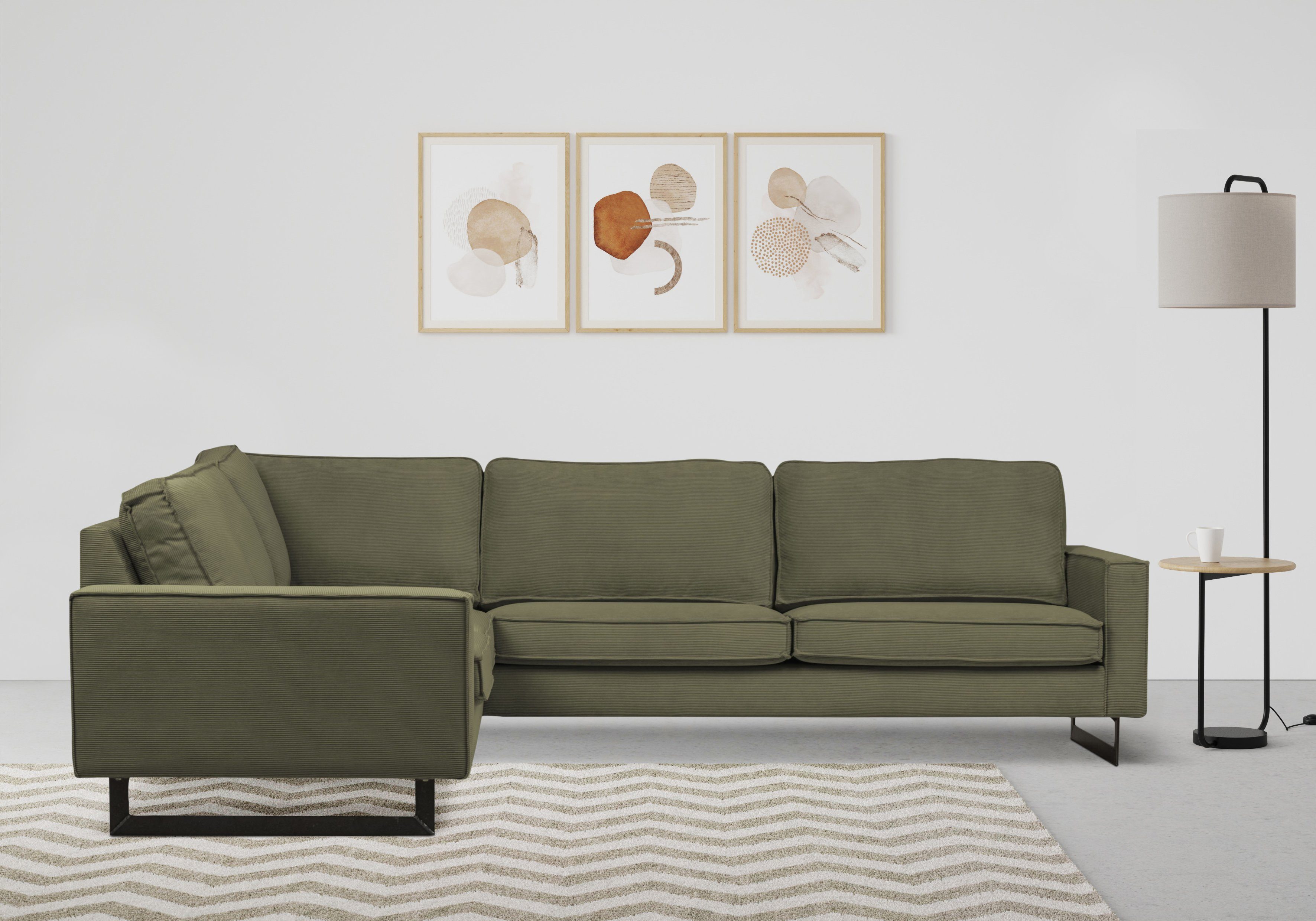 Home affaire Ecksofa Pinto, XXL, 250/290 cm, langer Schenkel, Ottomane, Cor günstig online kaufen