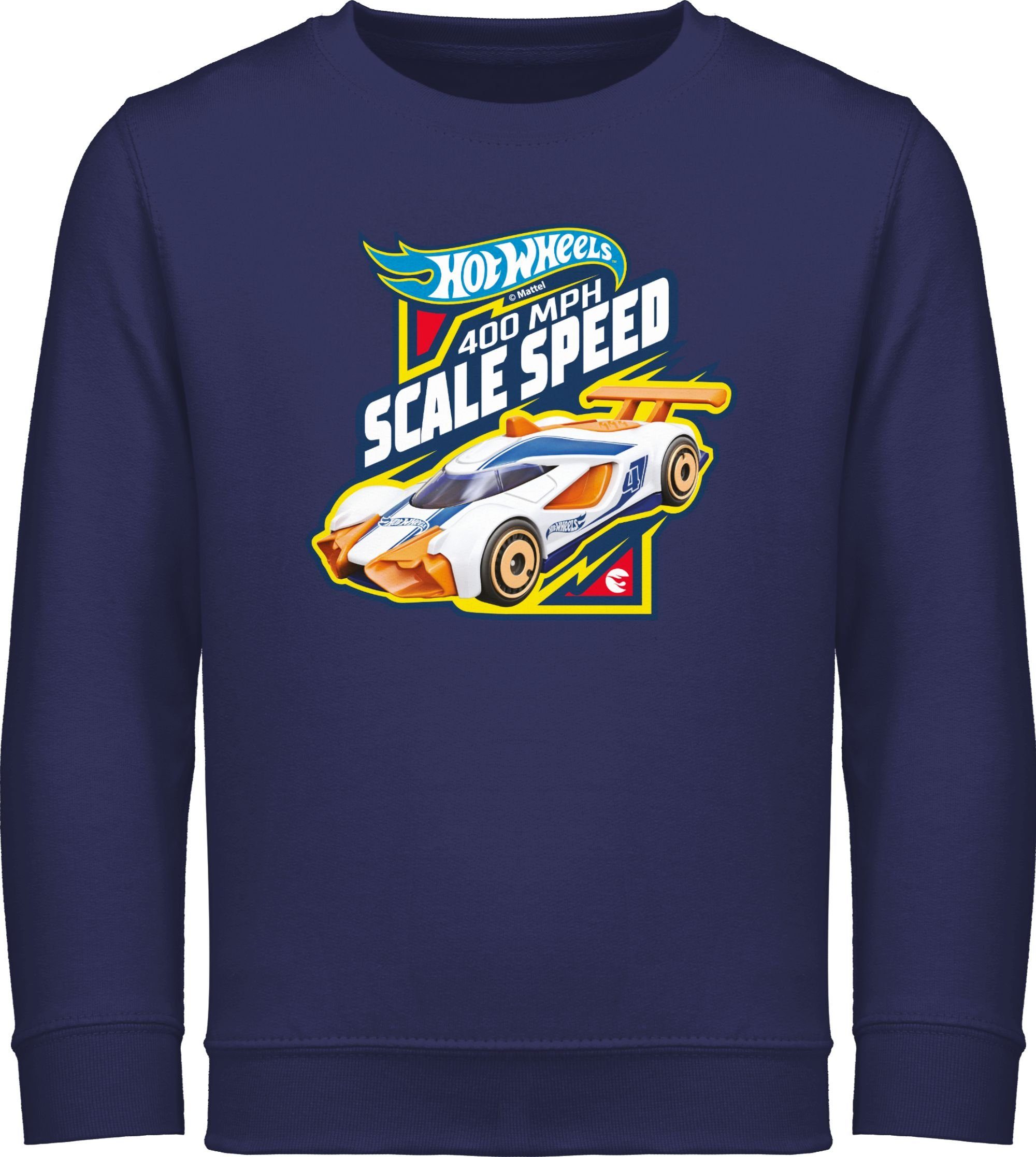 Sweatshirt Navy Mädchen Speed Wheels Shirtracer 400MPH Hot 2 Scale Blau