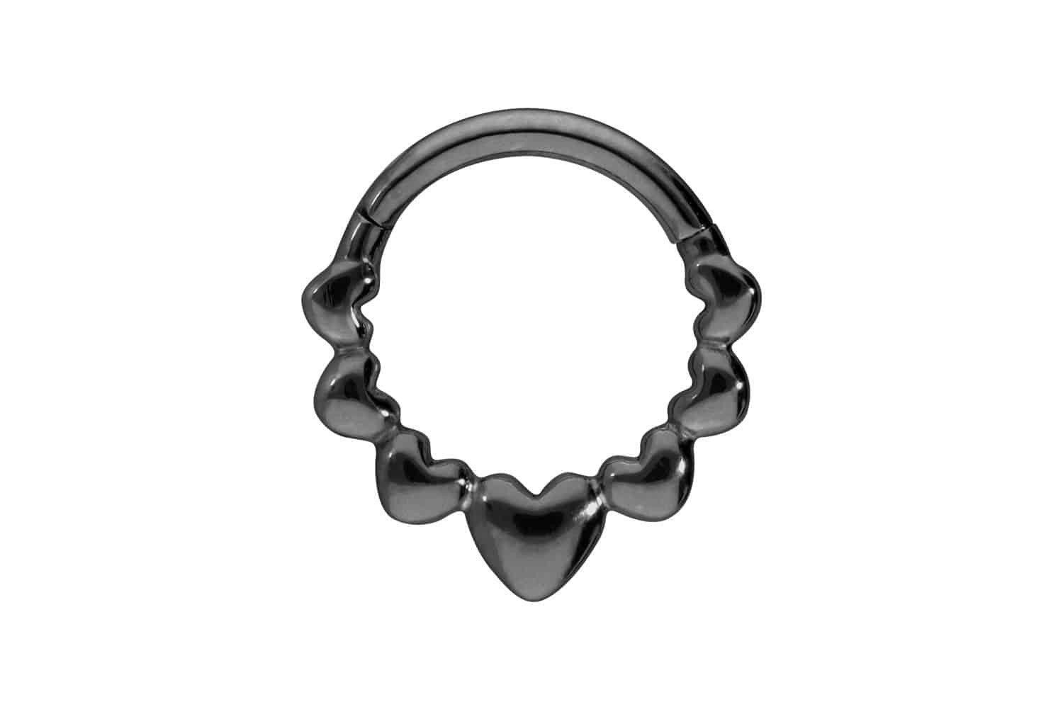 Nasenpiercing Titan Segmentring Clicker HERZEN Ohrpiercing Septum Nase