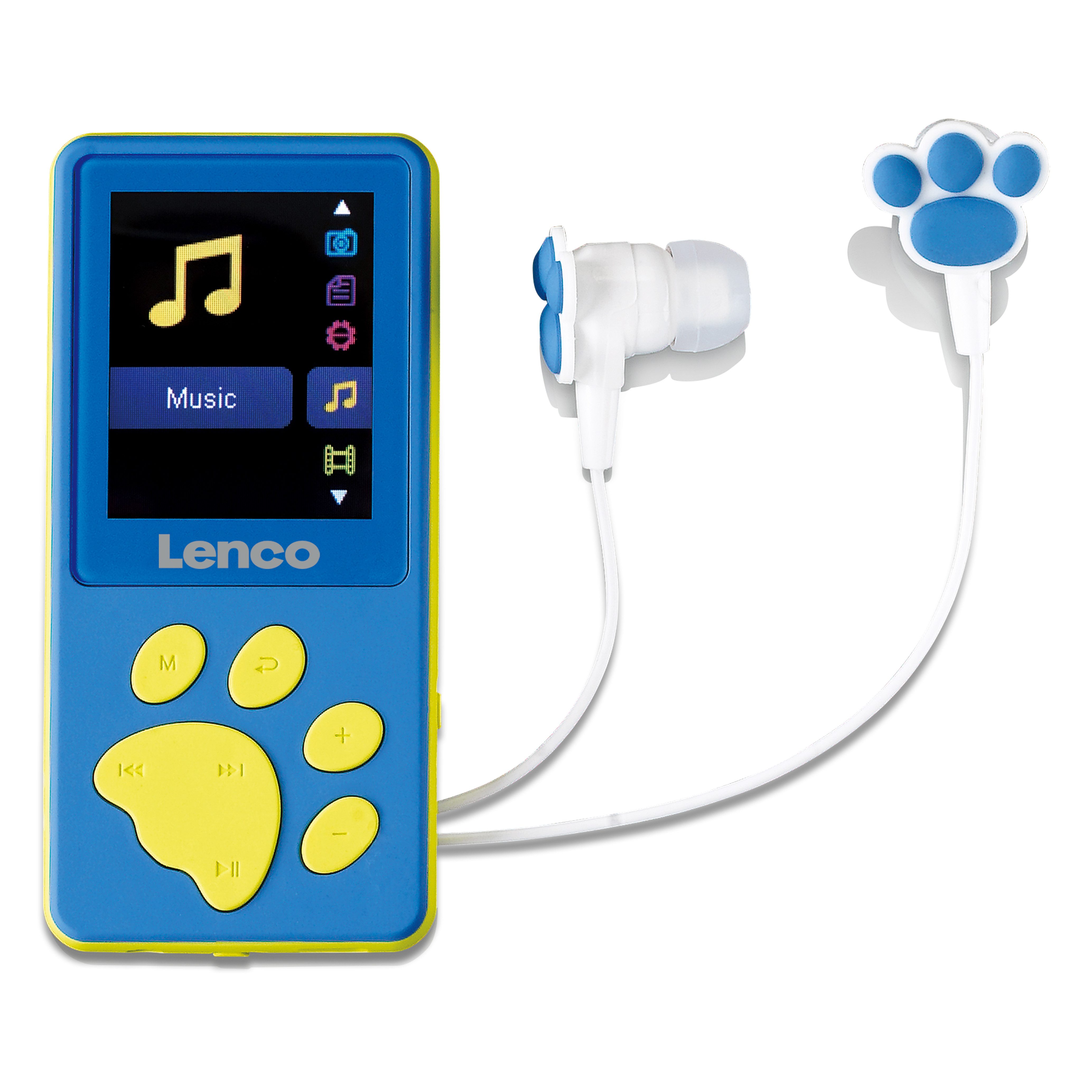 Lenco Xemio-560BU MP3-Player (Kinder Musikplayer mit 8GB Speicher inkl. Kopfhörer, in Blau & Rosa)