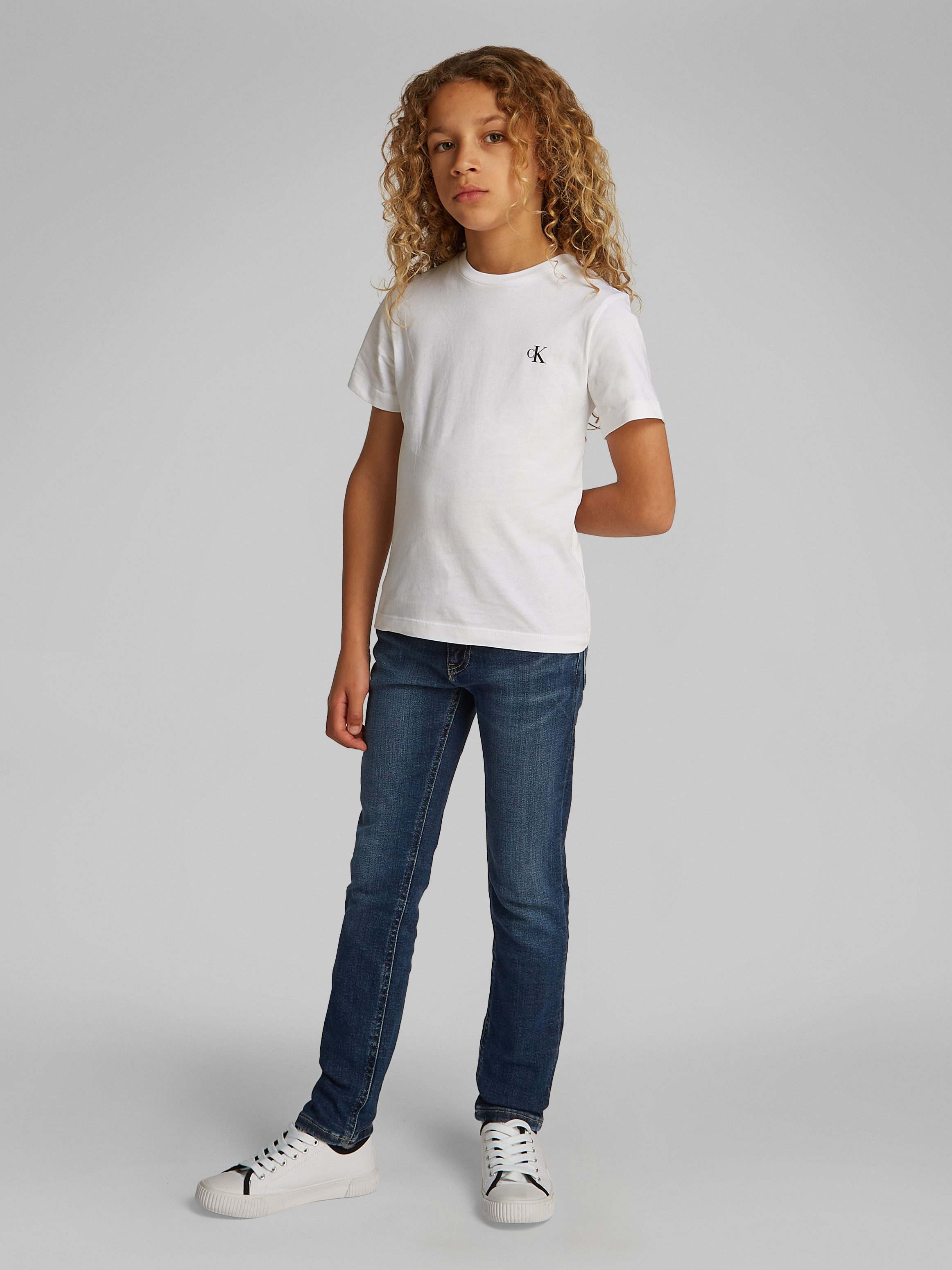 Calvin Klein Jeans T-Shirt für Kinder bis 16 Jahre mit Logoprägung