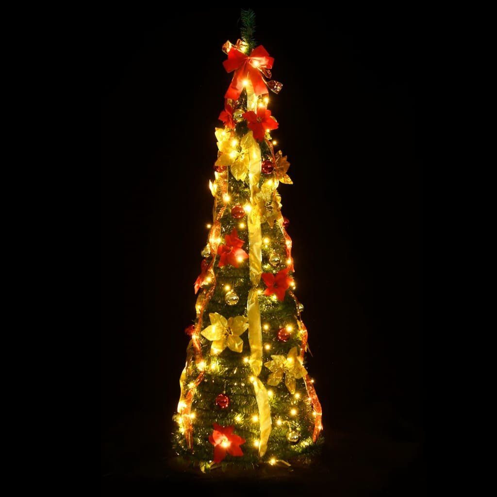 150 Baum 180 vidaXL Pop-Up-Weihnachtsbaum LEDs LED Grün Künstlich cm