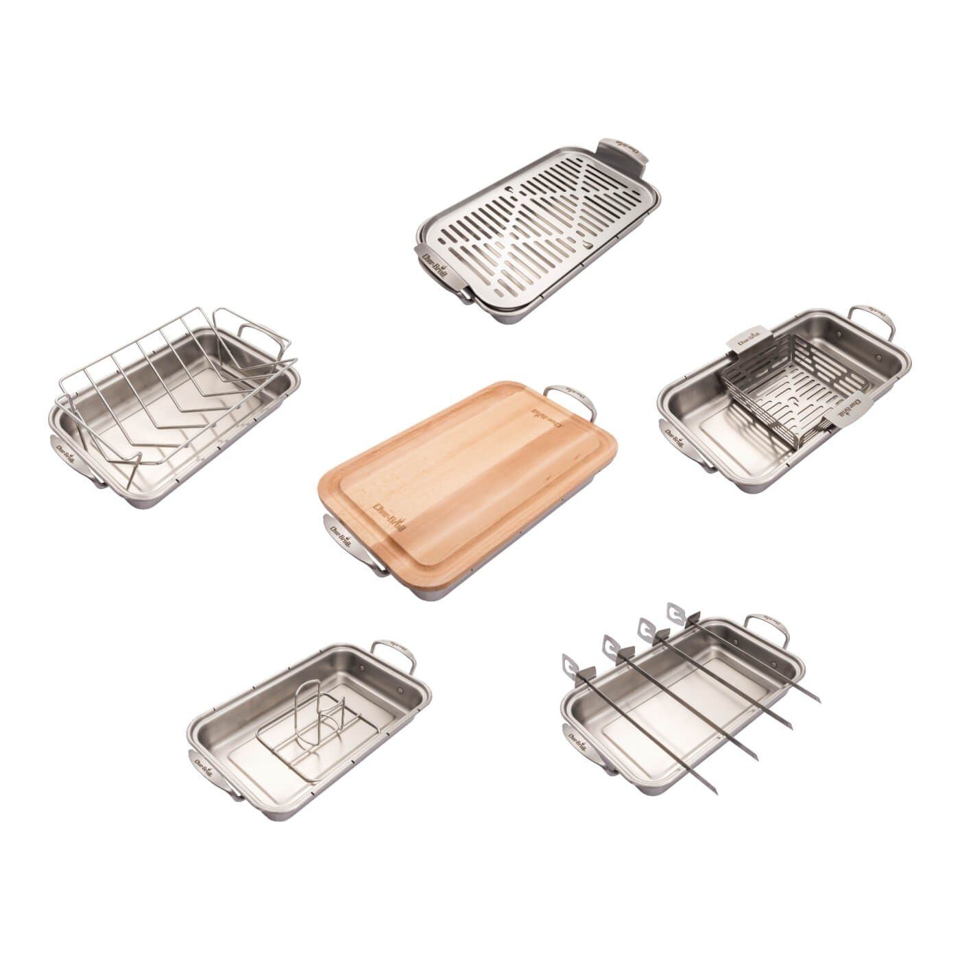 Char-Broil Schneidebrett GRILL+® Bratschale und Schneidebrett, Bambus, (2-St)