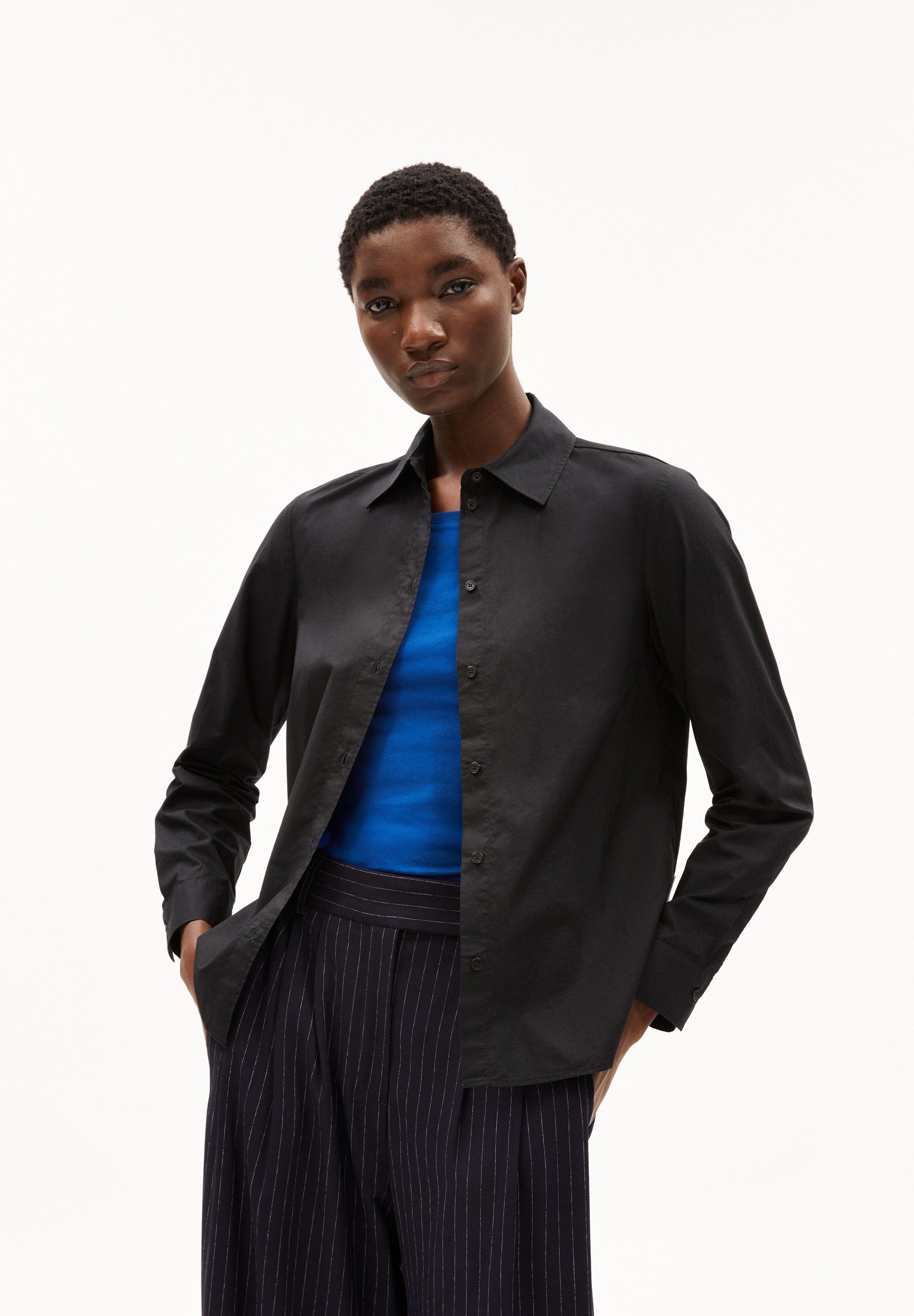 Armedangels Hemdbluse LOUILAA Damen Bluse aus Bio-Baumwolle Relaxed Fit (1- günstig online kaufen