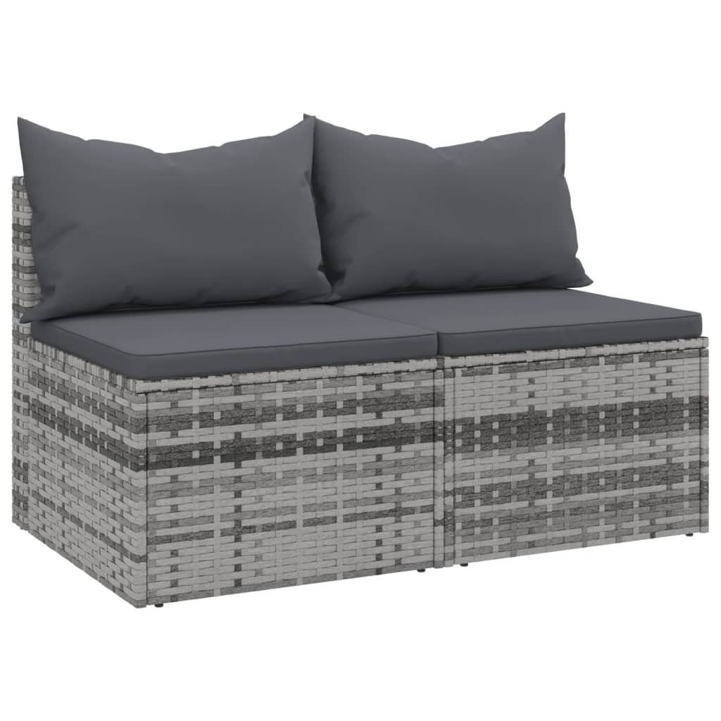 vidaXL Loungesofa Garten-Mittelsofas mit Kissen 2 günstig online kaufen