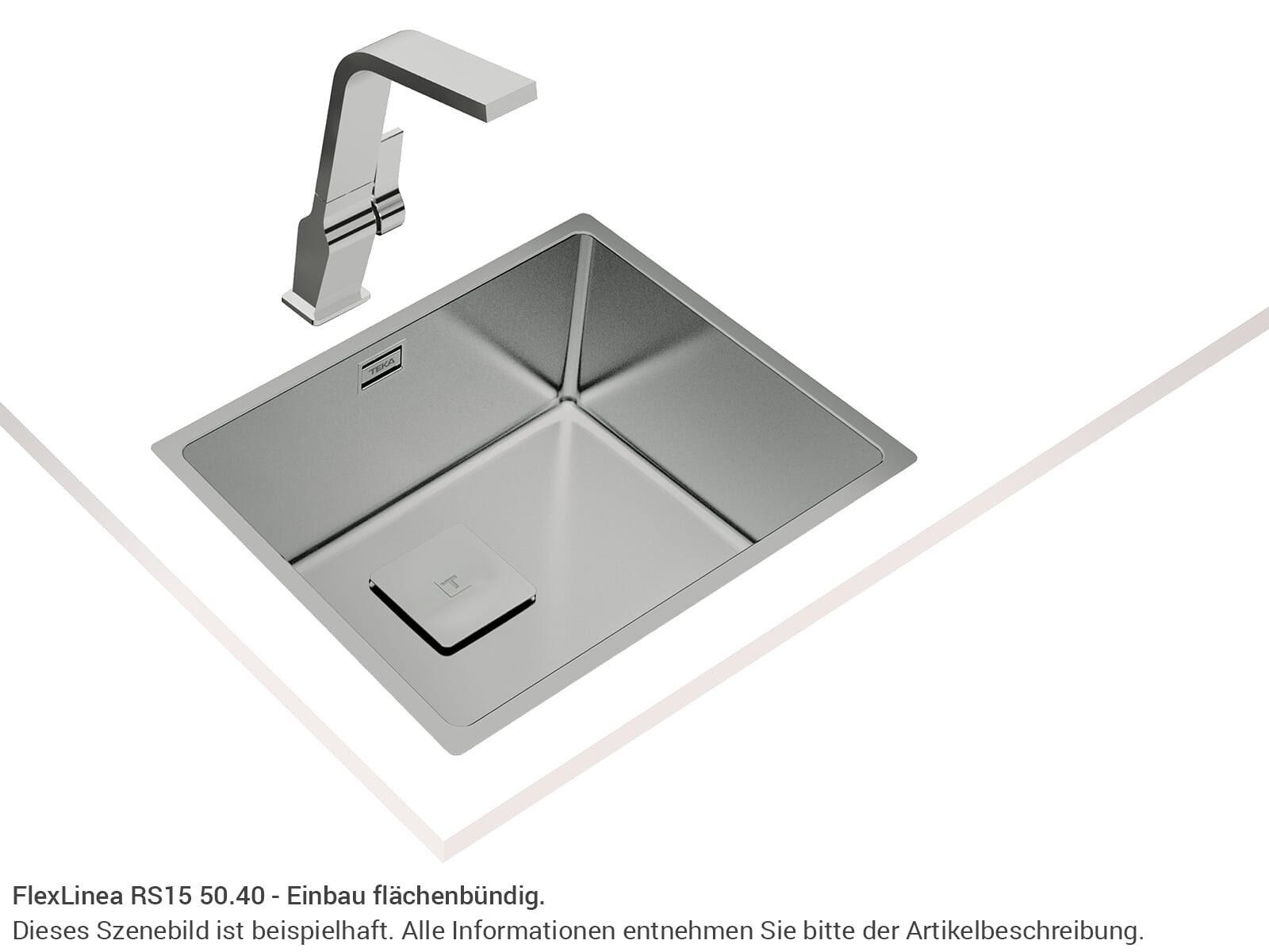 Teka Edelstahlspüle, rechteckig, 54/44 cm, (1 St)