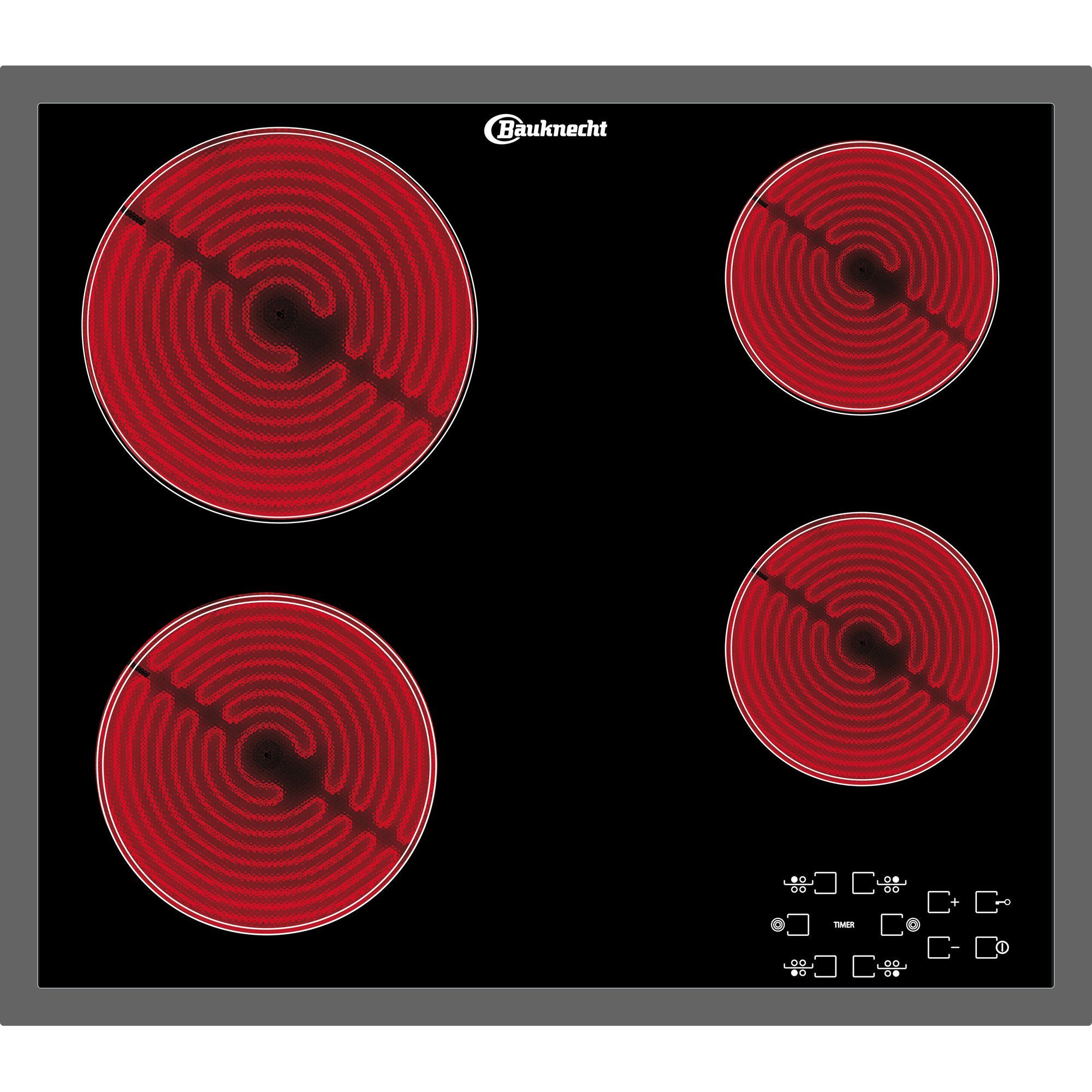 BAUKNECHT Elektro-Kochfeld Bauknecht CTAR 8640 IN Kochfeld Glaskeramik Elektro Breite: 58 cm autark