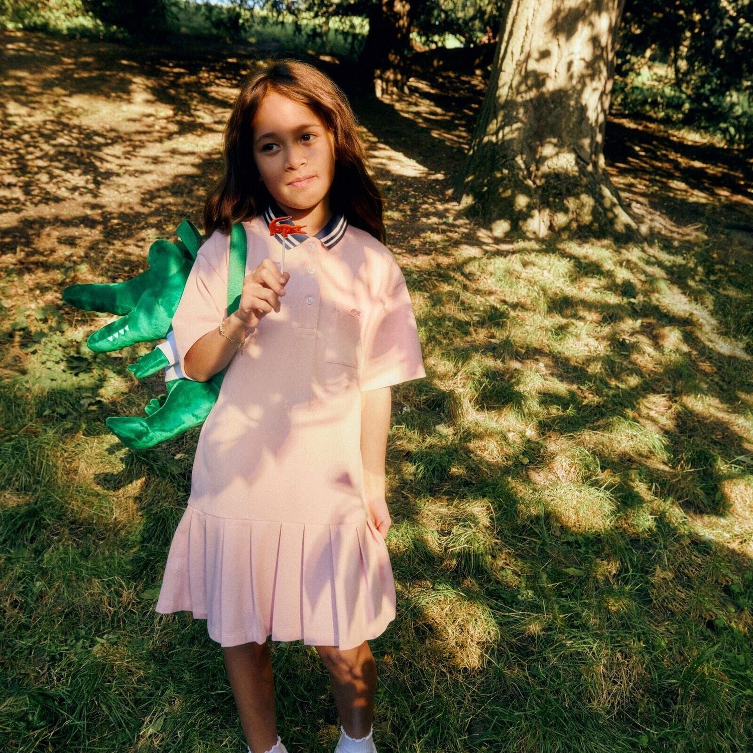 Lacoste Rucksack Lacoste Plüsch-Krokodil Rucksack für Kinder – Grün