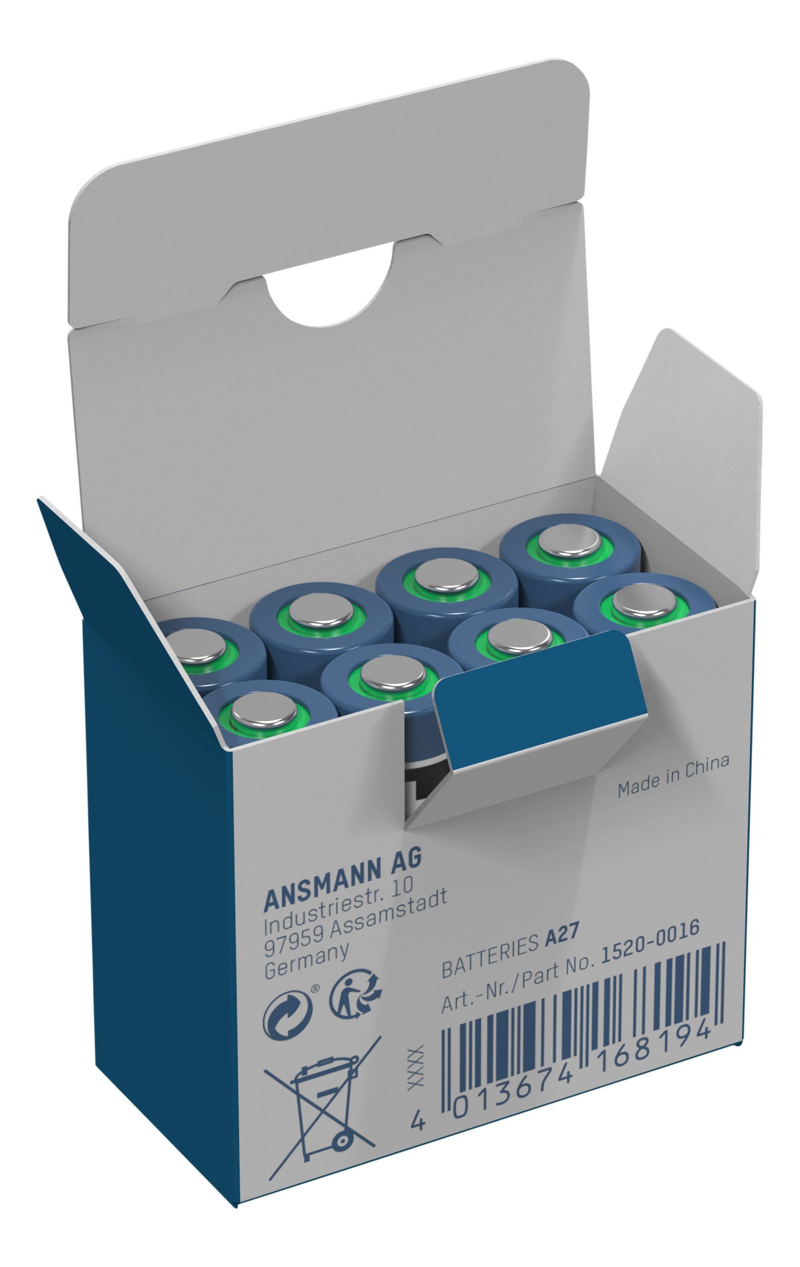 Batterie Pack ANSMANN® A27 Batterie Spezialbatterie 8er Alkaline 12V -