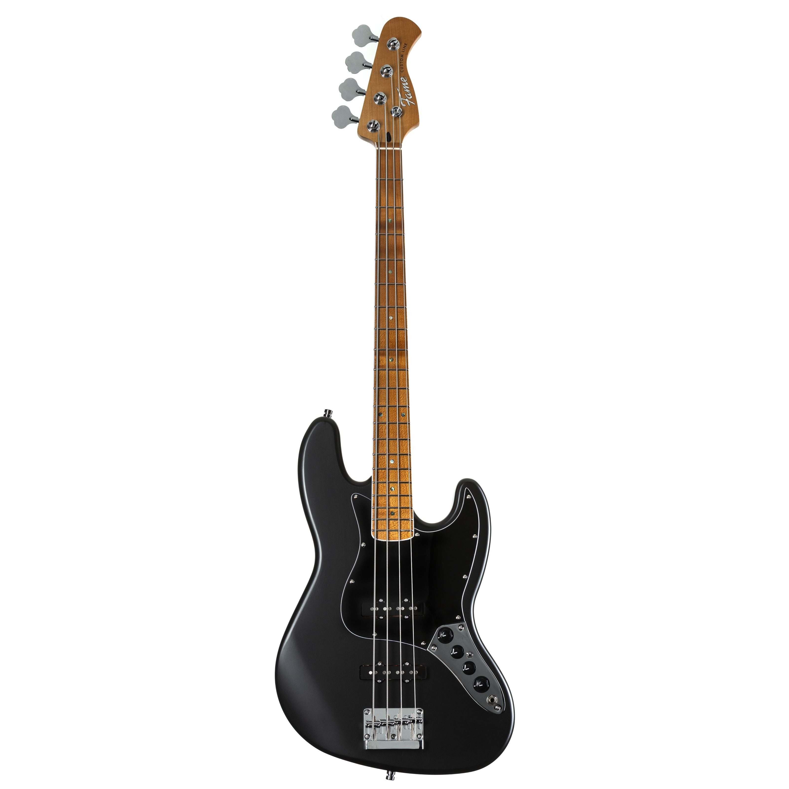 FAME E-Bass, E-Bässe, 4-Saiter E-Bässe, Custom JB 4 Black - E-Bass