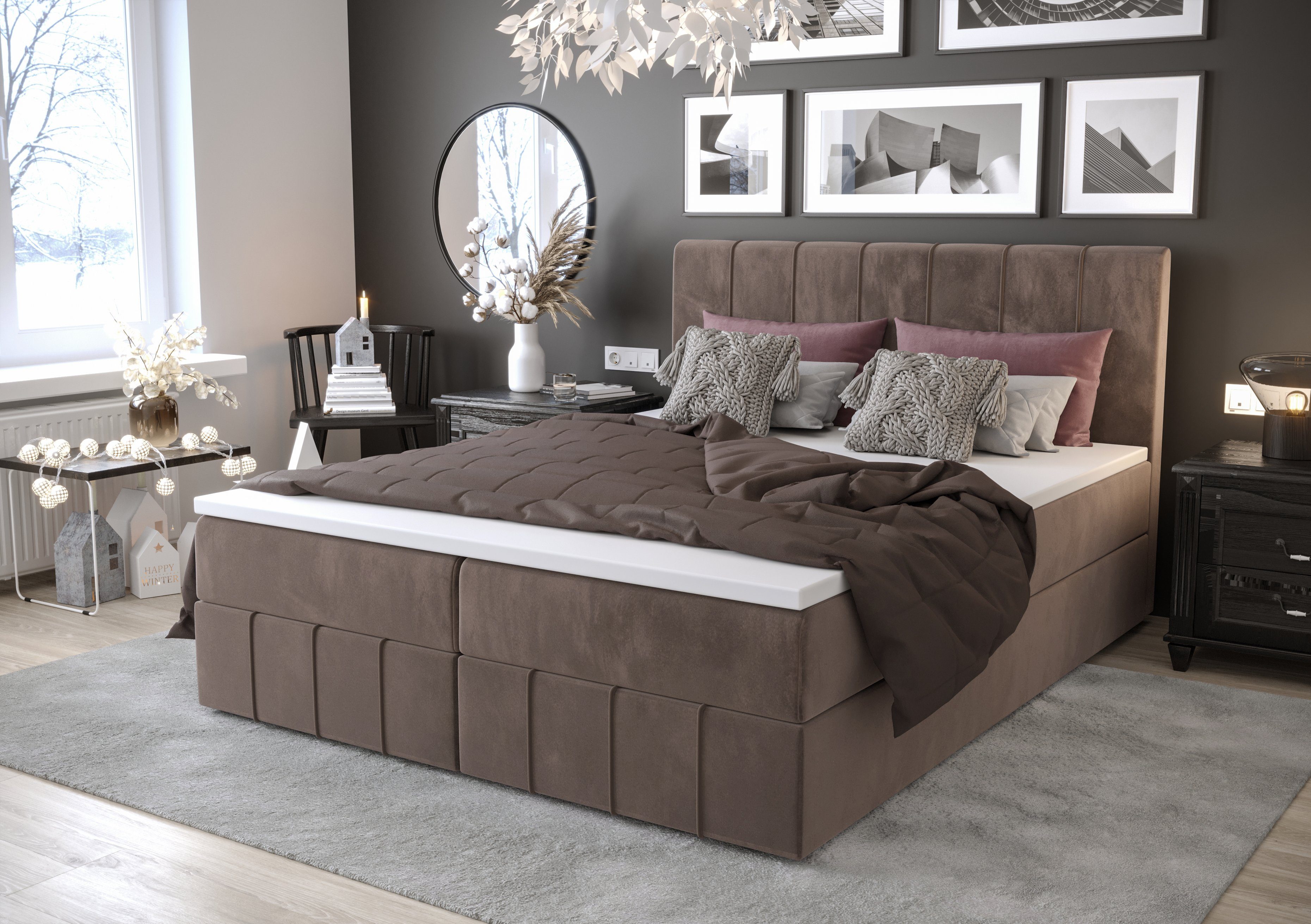 yourhouse24 Boxspringbett Bahama mit 2 Bettkästen, günstig online kaufen