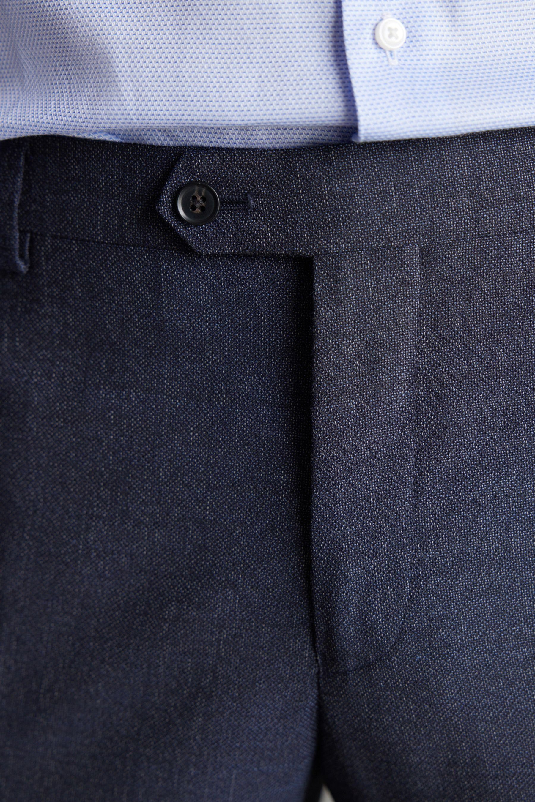 (1-tlg) strukturiertes Next Navy Slim Anzughose Fit Anzughose Signature