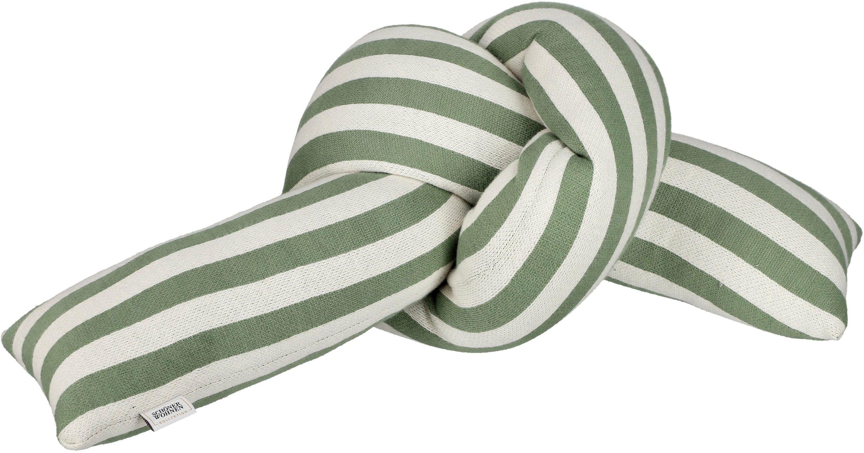 SCHÖNER WOHNEN-Kollektion Dekokissen Jolly, geknotetes Kissen aus zweifarbigem Feinstrick