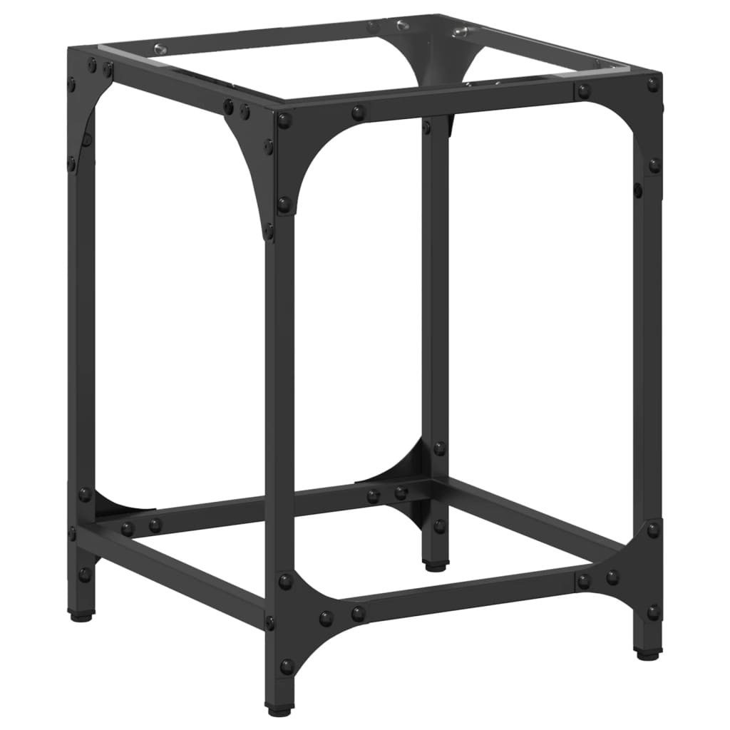 vidaXL Couchtisch Couchtisch mit Glasplatte Transparent 30x30x40 cm Stahl (1-St)