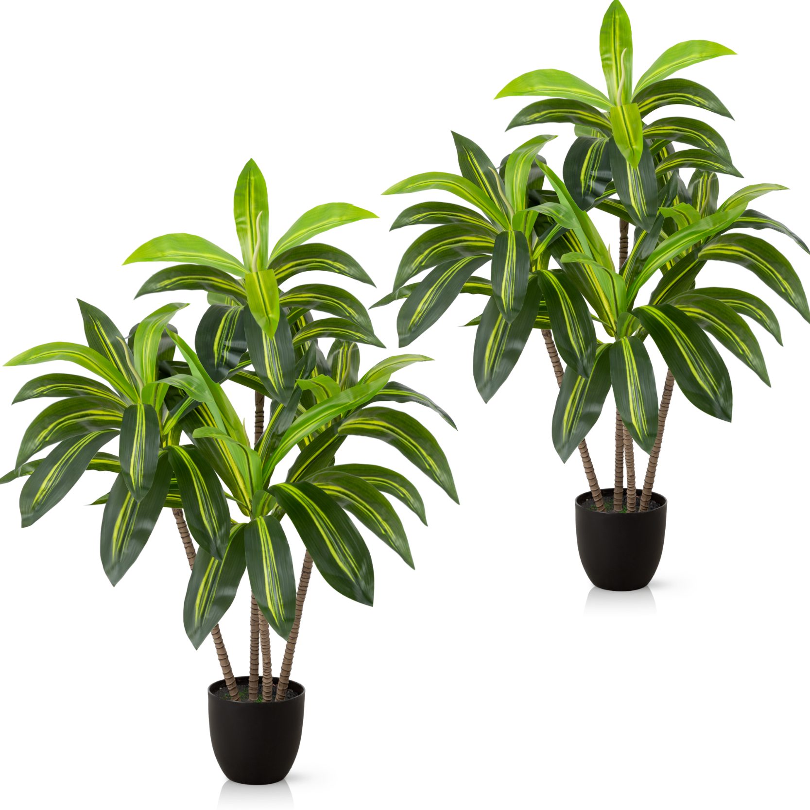 Kunstpalme künstlicher Drachenbaum, Kunstpflanze Drachenbaum im Topf Drachenbaum, PASCH, Höhe 100 cm
