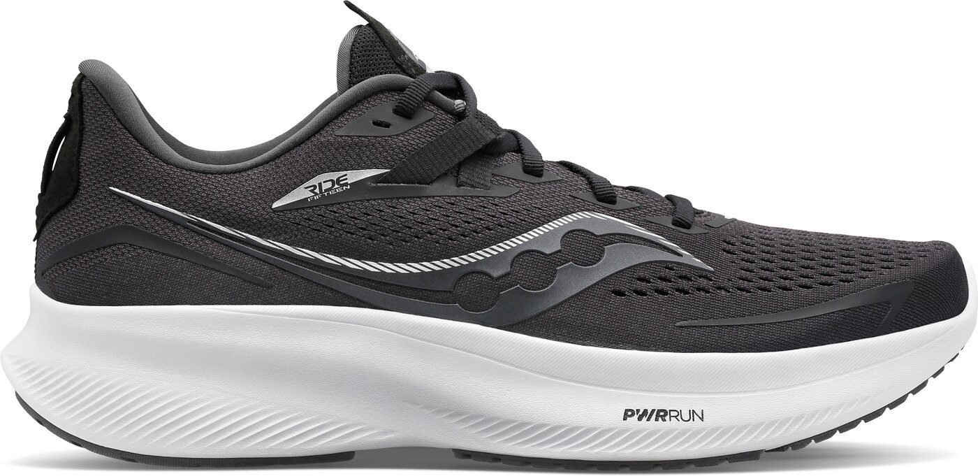 Saucony RIDE 15 BLACK/WHITE Laufschuh