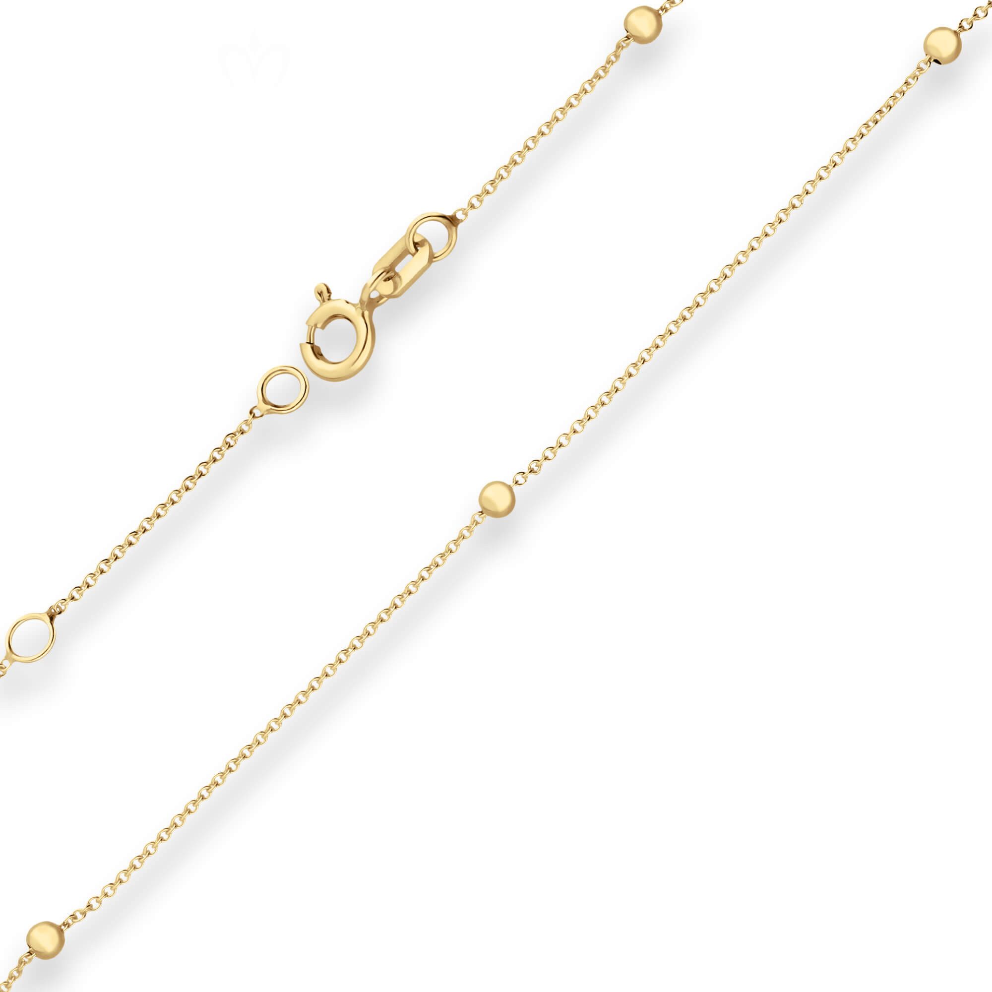 Goldarmband Armband aus 585 Gelbgold 19cm mit Zwischenöse