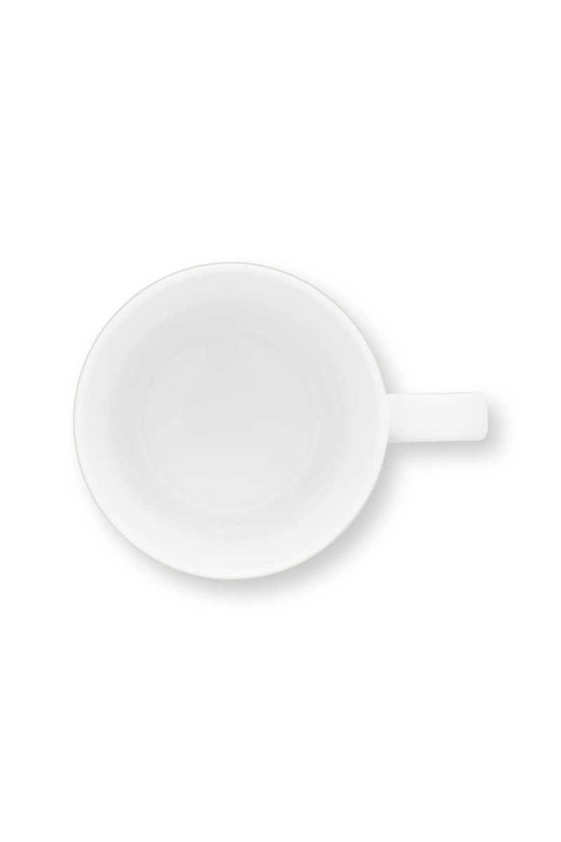 PiP Studio Becher Love Birds Medaillon Henkelbecher grün 0,25l, Bone China, Mug Large Love Birds Medaillon Emerald-Green 250ml