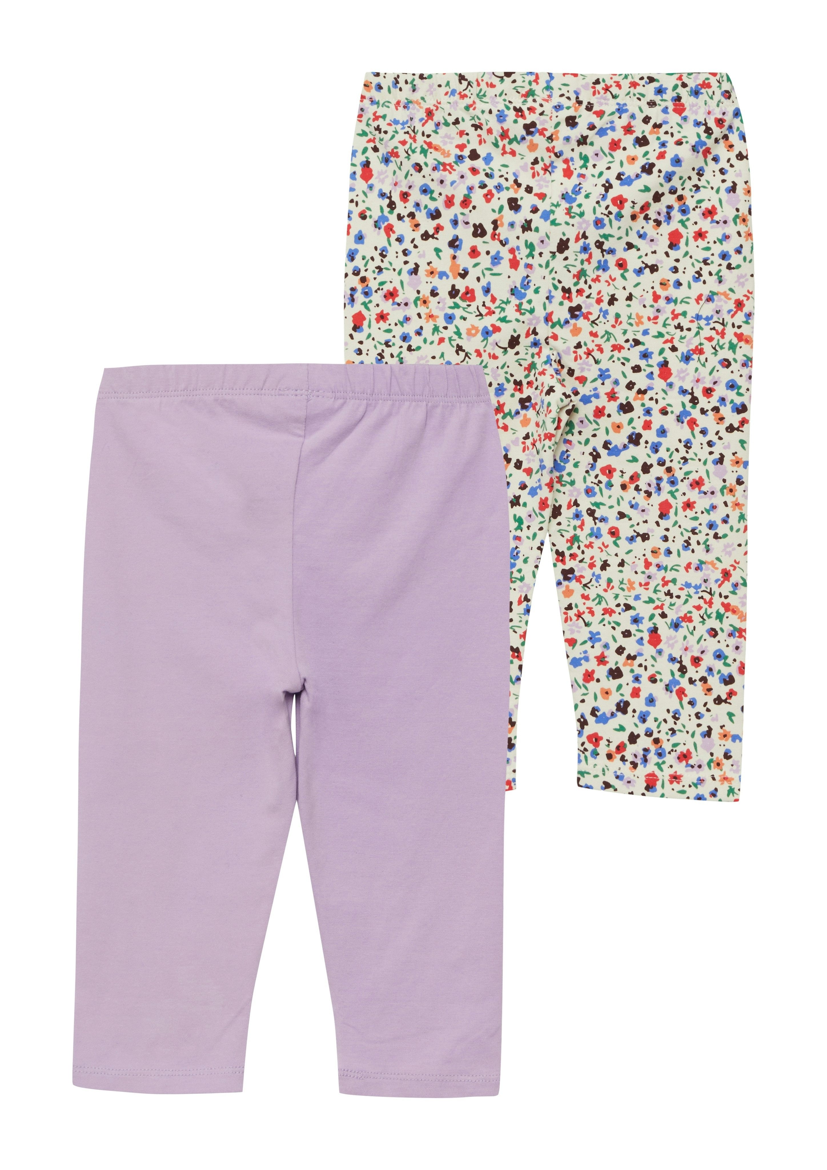s.Oliver Junior 3/4-Leggings (2-tlg) im 2er Pack, aus Baumwollmischung, mit elastischem Bund
