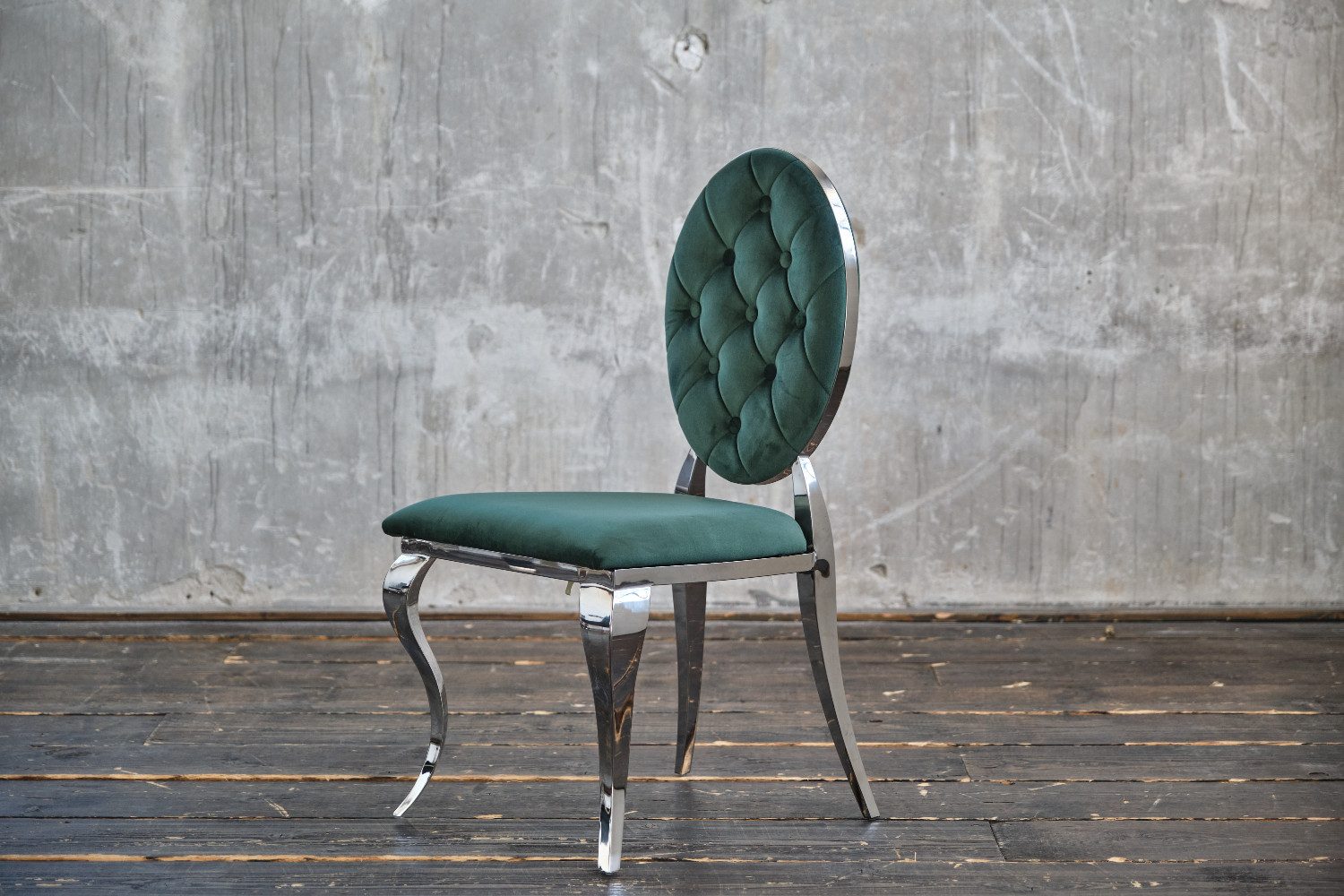 KAWOLA Esszimmerstuhl LINDA, Stuhl Barock Velvet verschiedene Farben