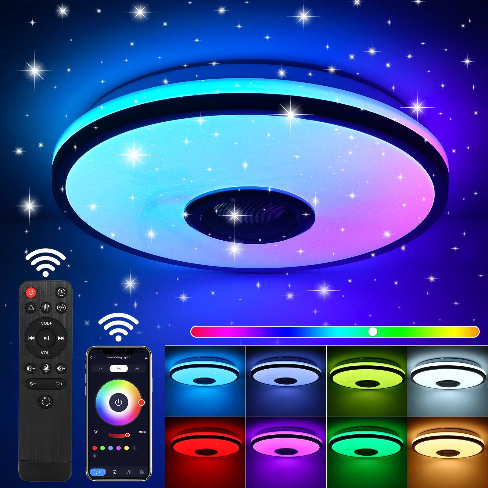 BlingBin LED Deckenleuchte 36W Dimmbar Deckenlampe günstig online kaufen
