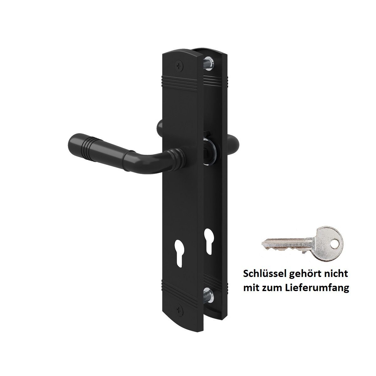 MS Beschläge Türgriff Langschild Türdrücker Schwarz matt Türgriff Zamak günstig online kaufen