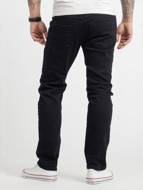 Rock Creek Regular-fit-Jeans Herren Jeans Stonewashed Dunkelblau RC-2417 5-Pocket-Style