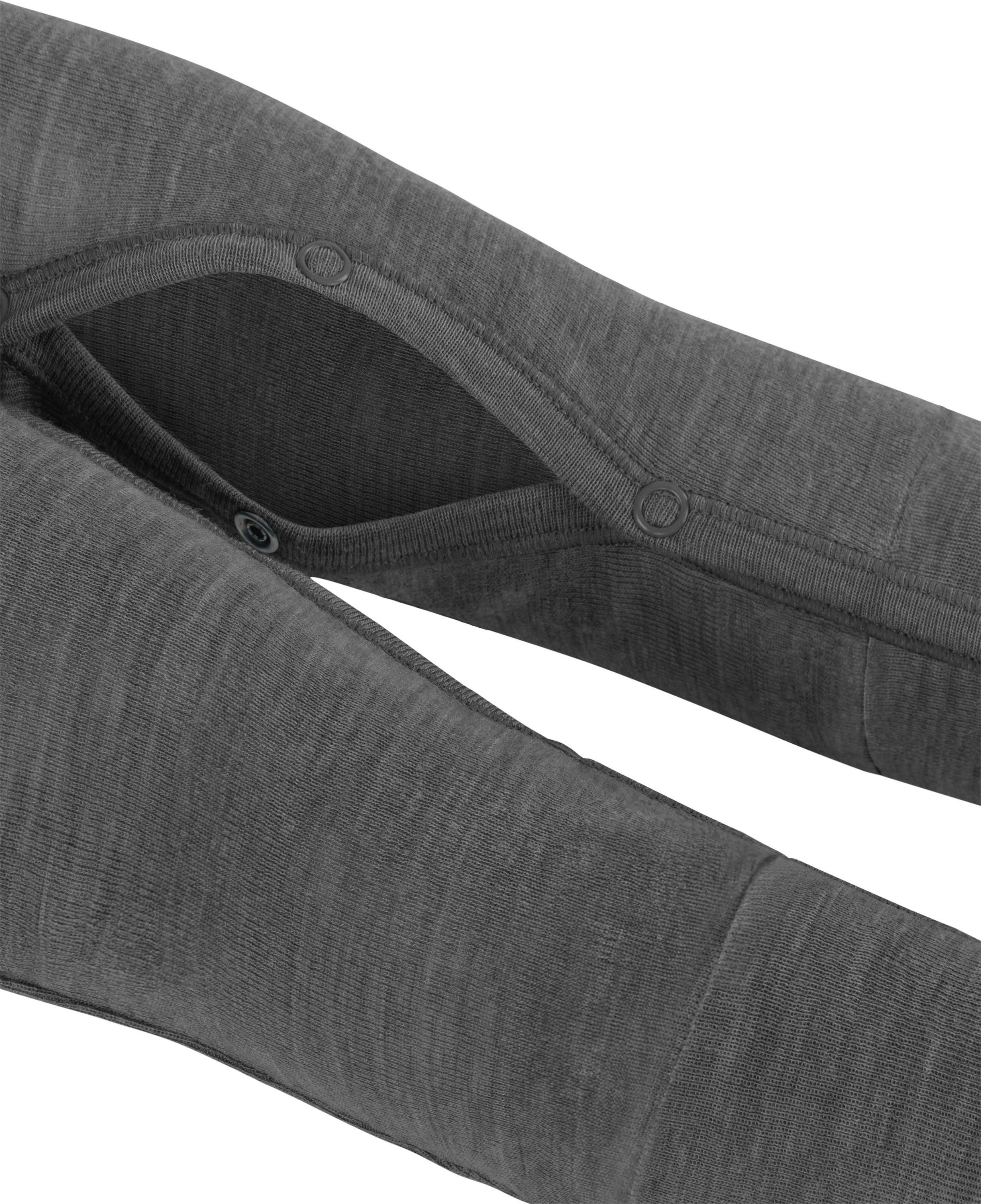 normani Langarmwickelbody Baby Merino Strampler Levin Unisex Strampler mit Füßen - Bodysuit Schlafanzug Schlafstrampler