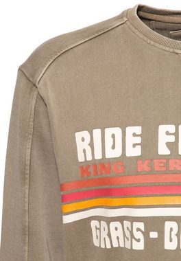 KingKerosin Strickpullover Ride Grass Boobs mit Statement-Print