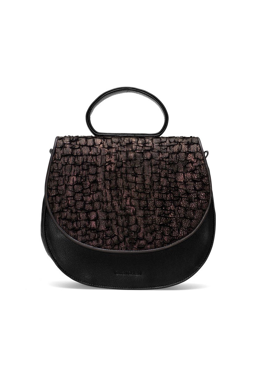 GRETCHEN Schultertasche Ebony Loop Bag Two, aus italienischem Kalbsleder