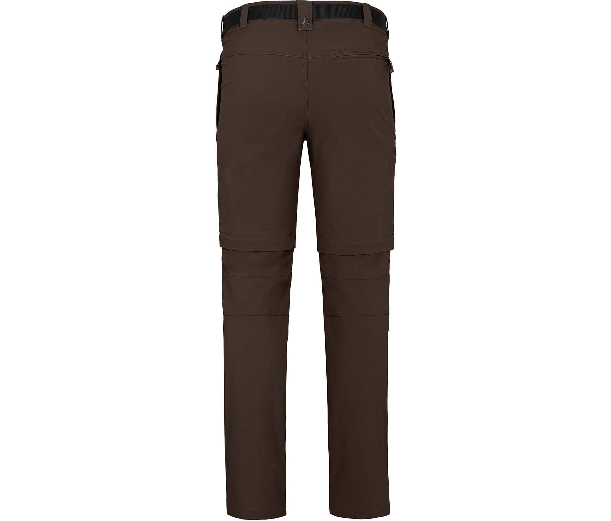 braun dunkel Wanderhose, Herren Zip-off-Hose pflegeleicht, Bergson Langgrößen, ZIPP-Off vielseitig, BAKER