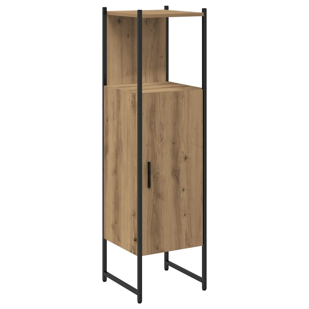 vidaXL Badezimmerspiegelschrank Badschrank Artisan-Eiche 33x33x120,5 cm Holzwerkstoff (1-St)