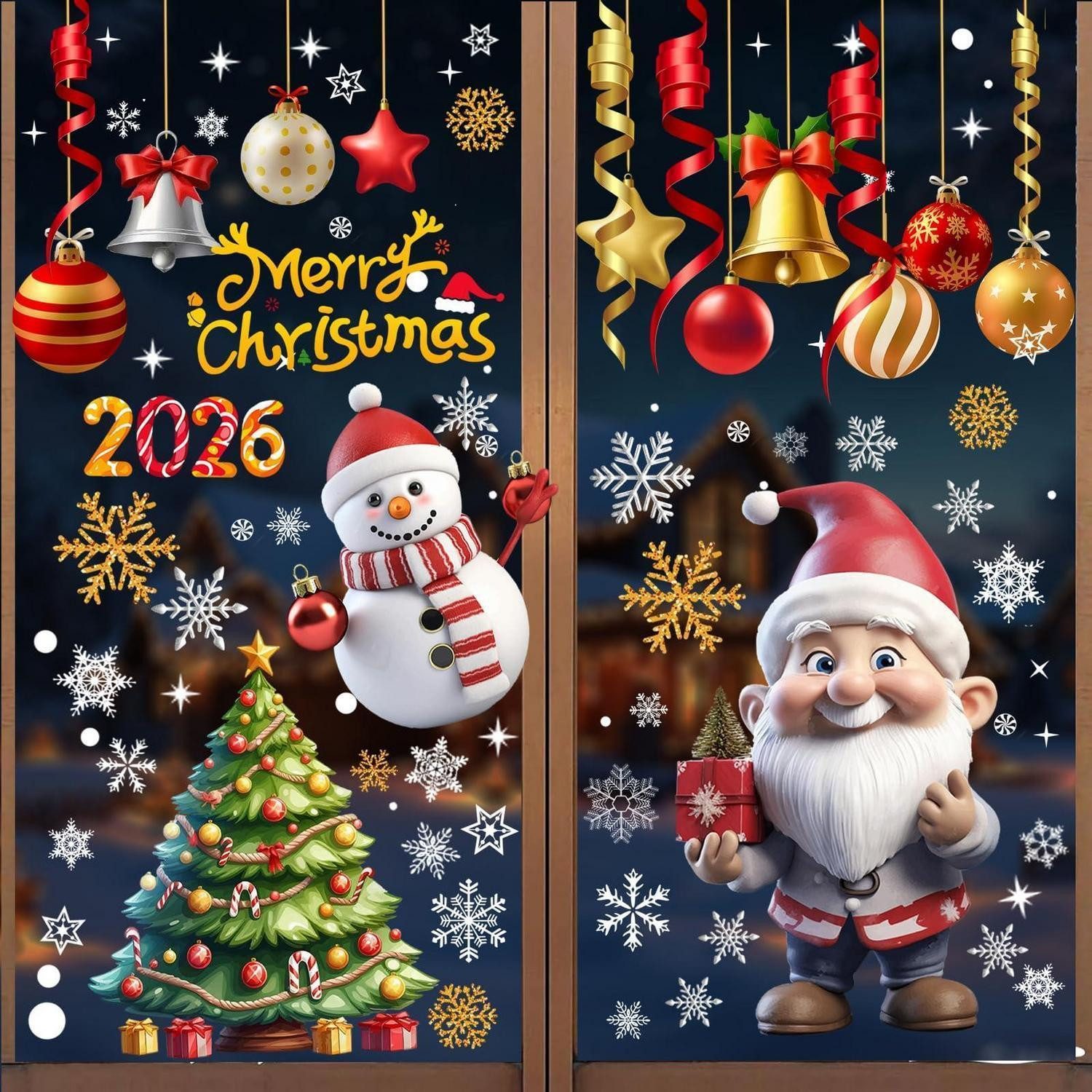 LuxusKollektion Fensterbild Fensterbilder Weihnachten Selbstklebend Kinder