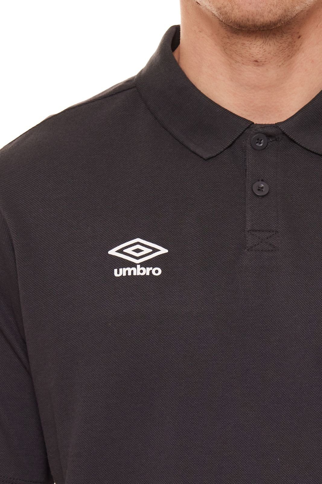 Umbro Rundhalsshirt umbro Dunkelgrau Polo-Shirt komfortables Essential Herren UMTM0323-825 Polohemd Golf-Shirt Club