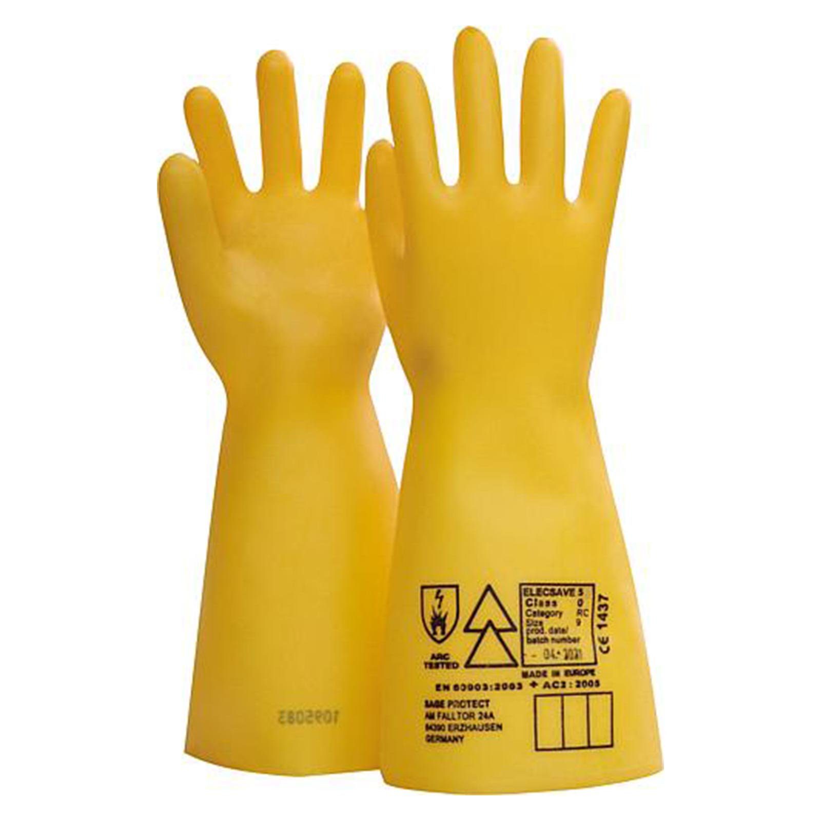 tprosafe Mechaniker-Handschuhe Elektriker Handschuhe 1000V, Elektro Handschuh, säure- & ölbeständig (Spar-Set) | Sporthandschuhe