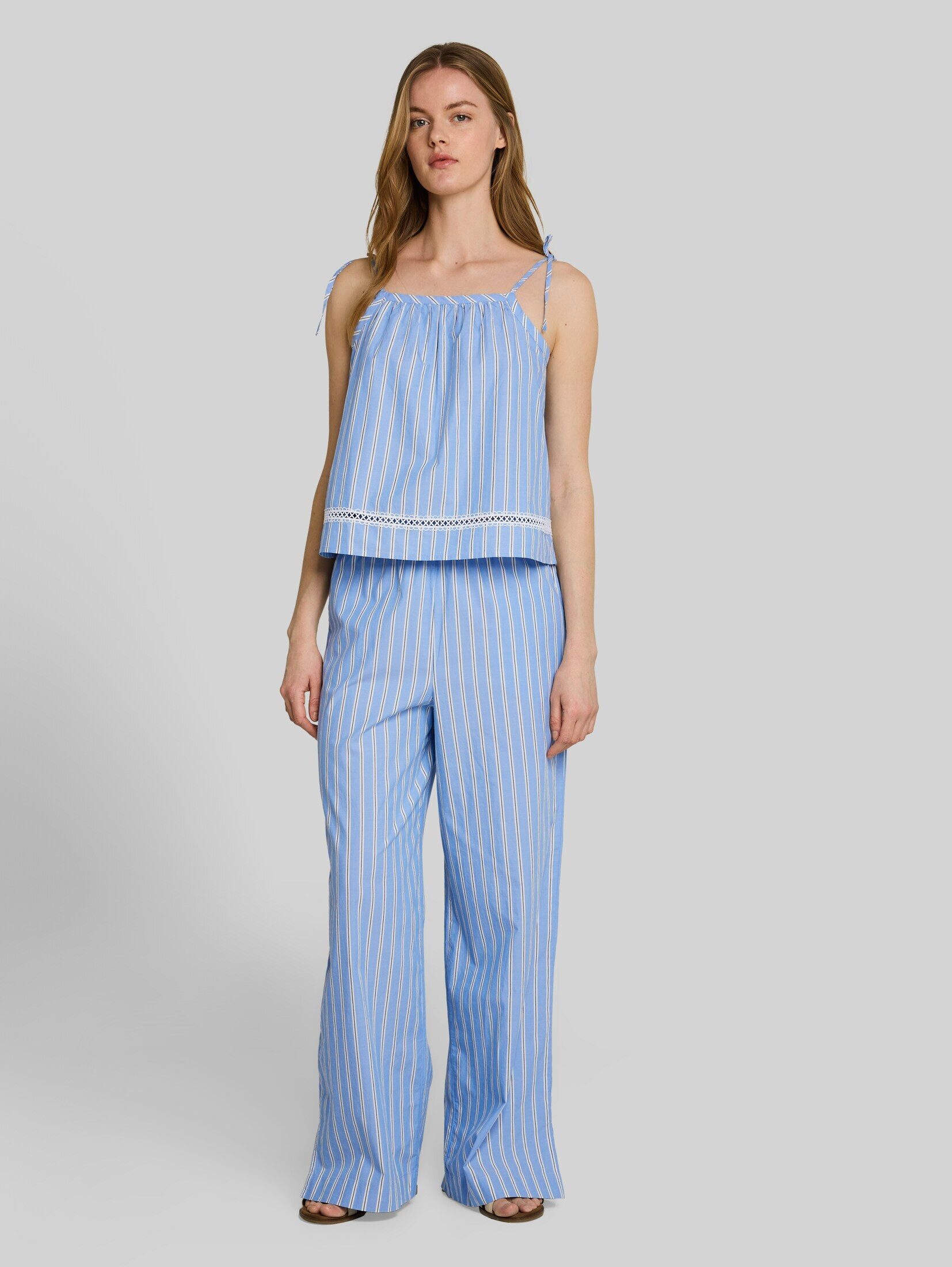 TOM TAILOR Denim Stoffhose Hosen & Chino Wide Leg Hose mit Streifenmuster