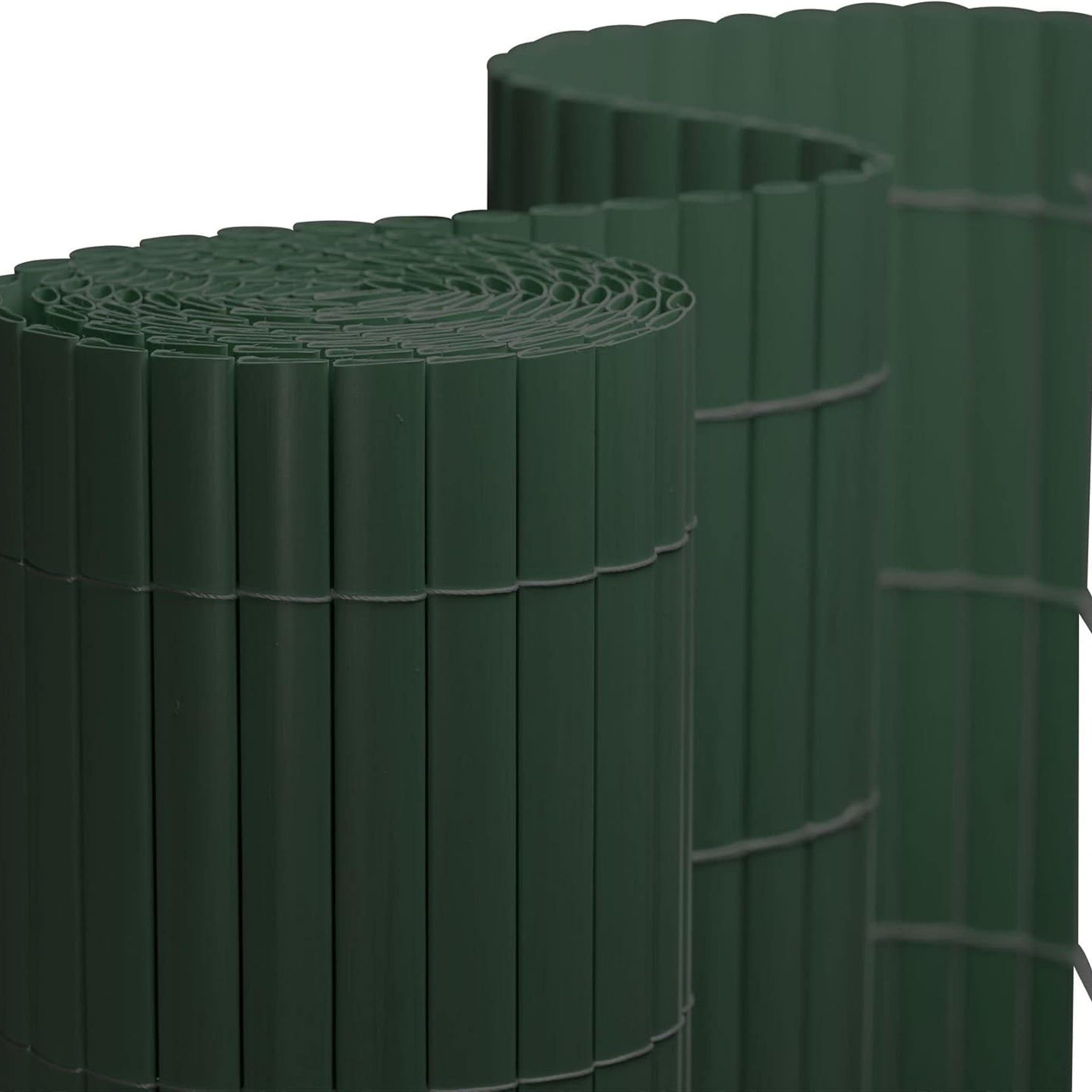 jarolift Sichtschutzzaunmatten PVC Sichtschutzmatte, 80 x 600 cm (2-teilig), grün, (2-St), langlebig, witterungsbeständig, pflegeleicht, für Garten, Balkon