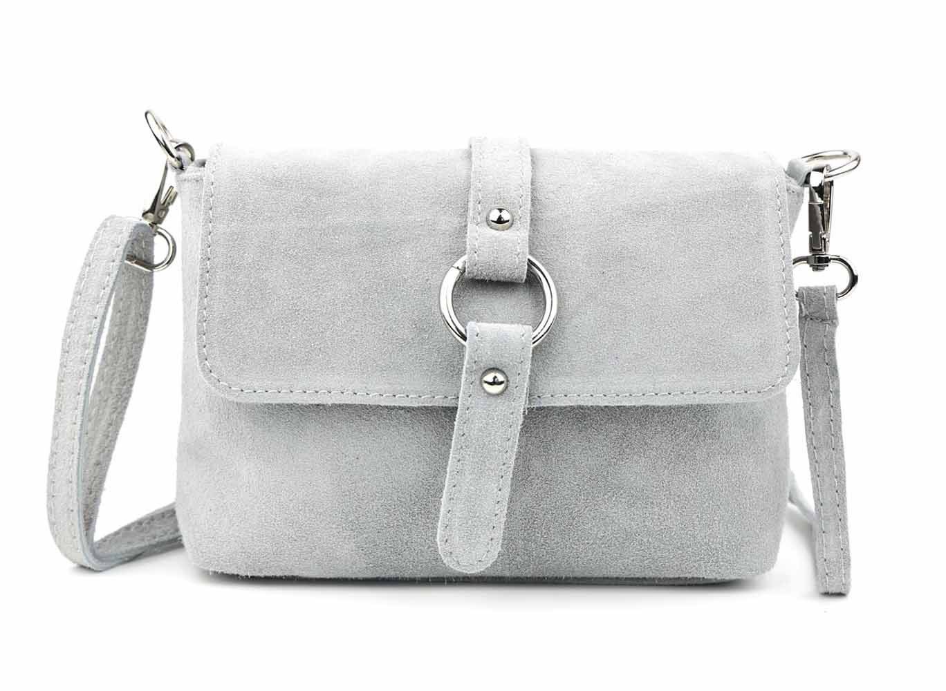 Schultertasche Made in Italy Damen Leder Tasche Umhängetasche Handtasche CrossOver