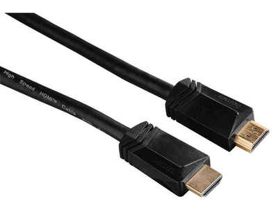 Hama High-Speed HDMI-Kabel 5m Ethernet vergoldet Video-Kabel, HDMI, (500 cm), 4K UHD Full HD TV ARC 3D 1080p HD TV LED LCD OLED vergoldete Stecker