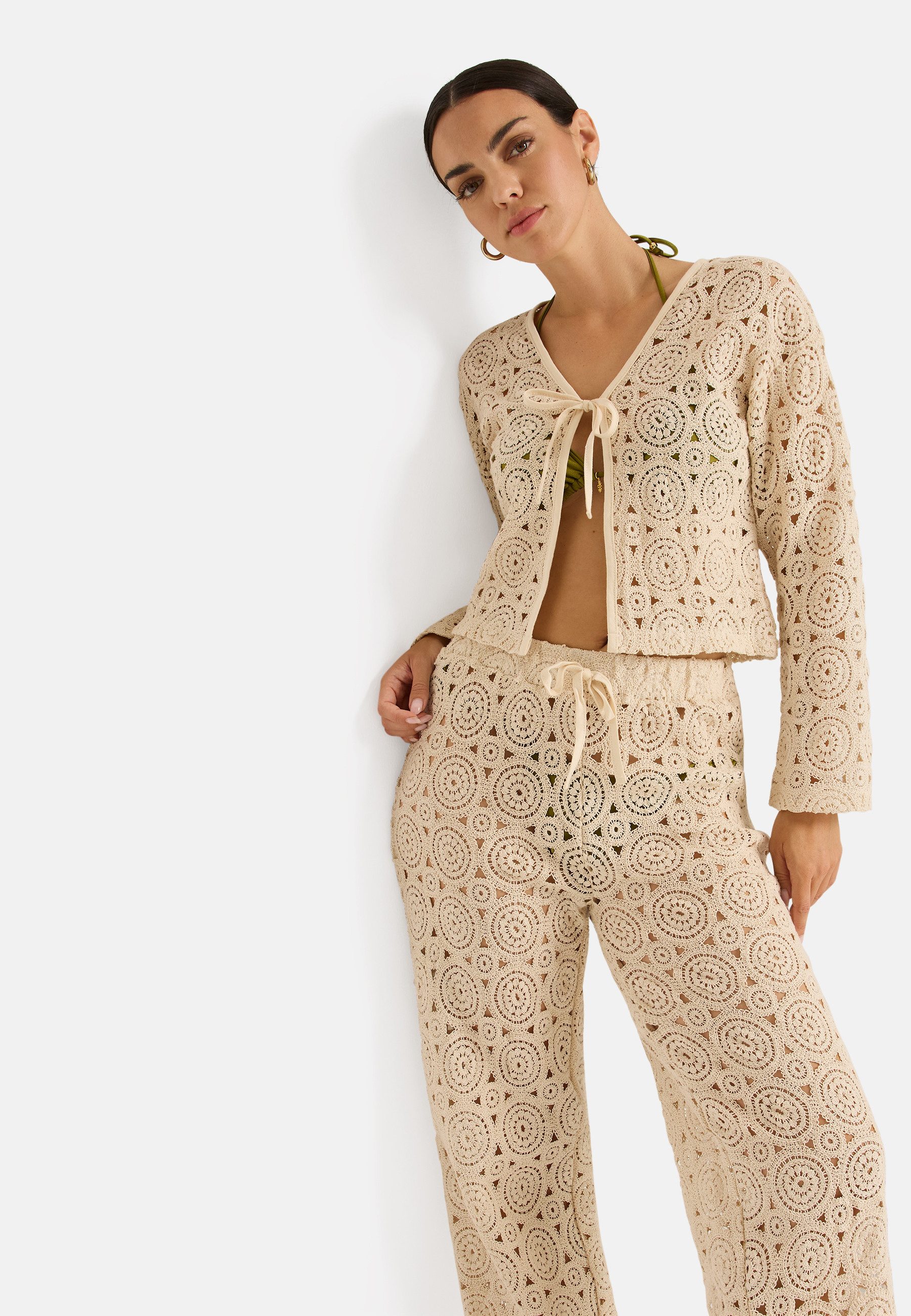 LSCN by LASCANA Strickjacke aus Häkelspitze