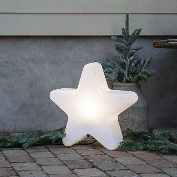 MARELIDA LED-Stern für außen Gartenleuchte Stern Deko 50cm Erdspieß E27 Fassung max 25W Außen weiß