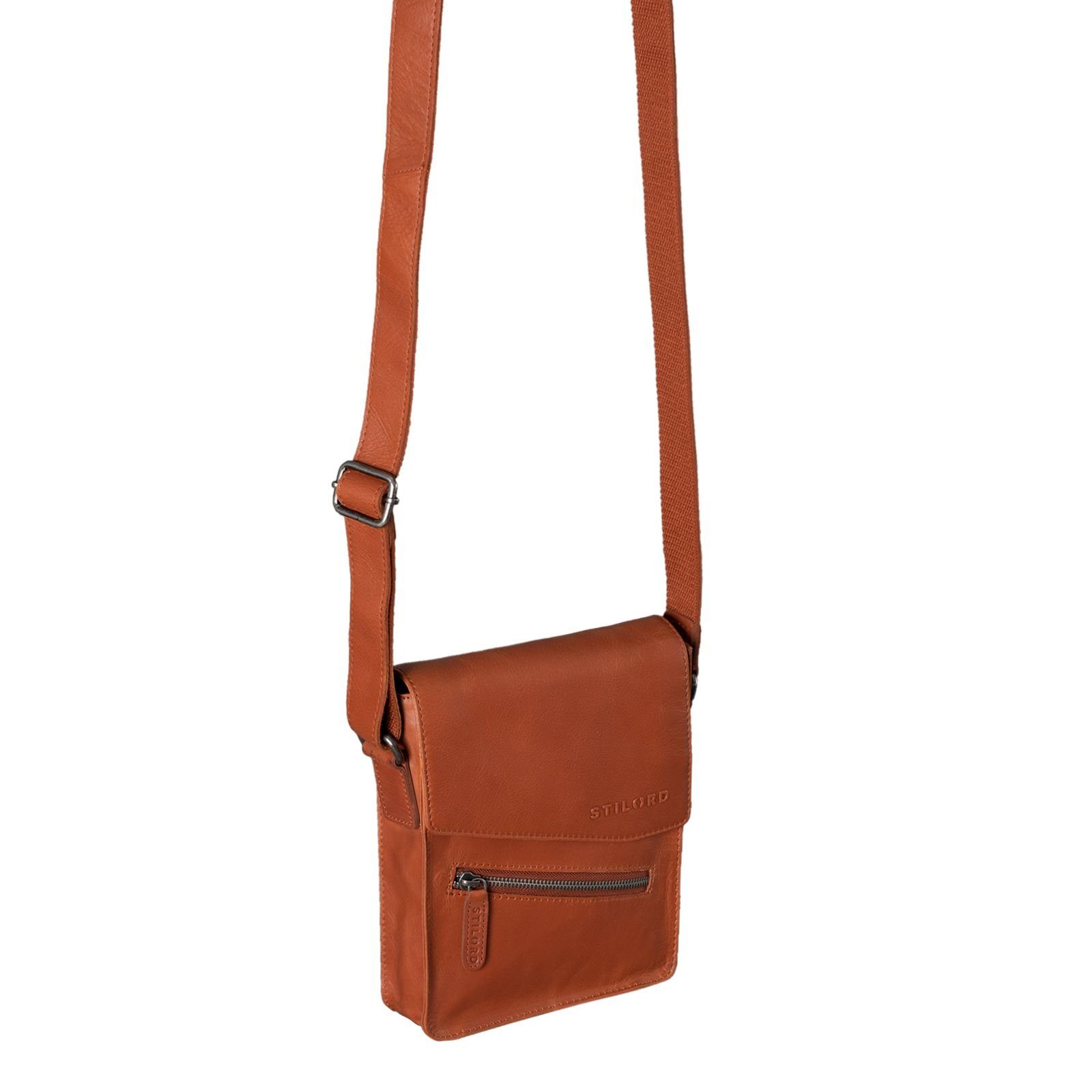 STILORD Schultertasche "Steve" Kleine Herren Tasche Leder