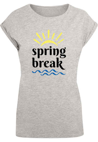 Merchcode T-Shirt Merchcode Damen Ladies Spring break - Extended Shoulder Tee (1-tlg)