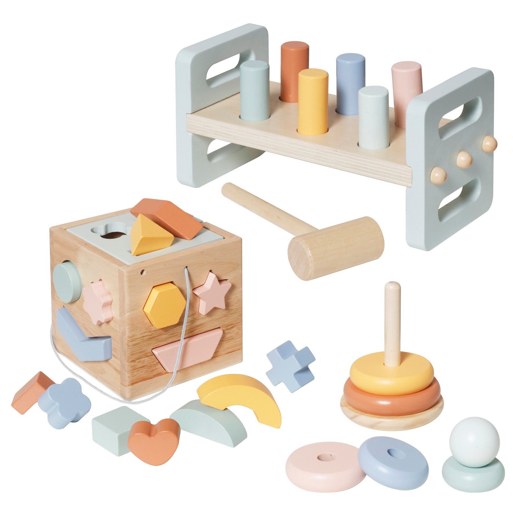 TikTakToo Motorikwürfel Montessori Lernspielzeug–Hammerspiel, Motorikwürfel günstig online kaufen