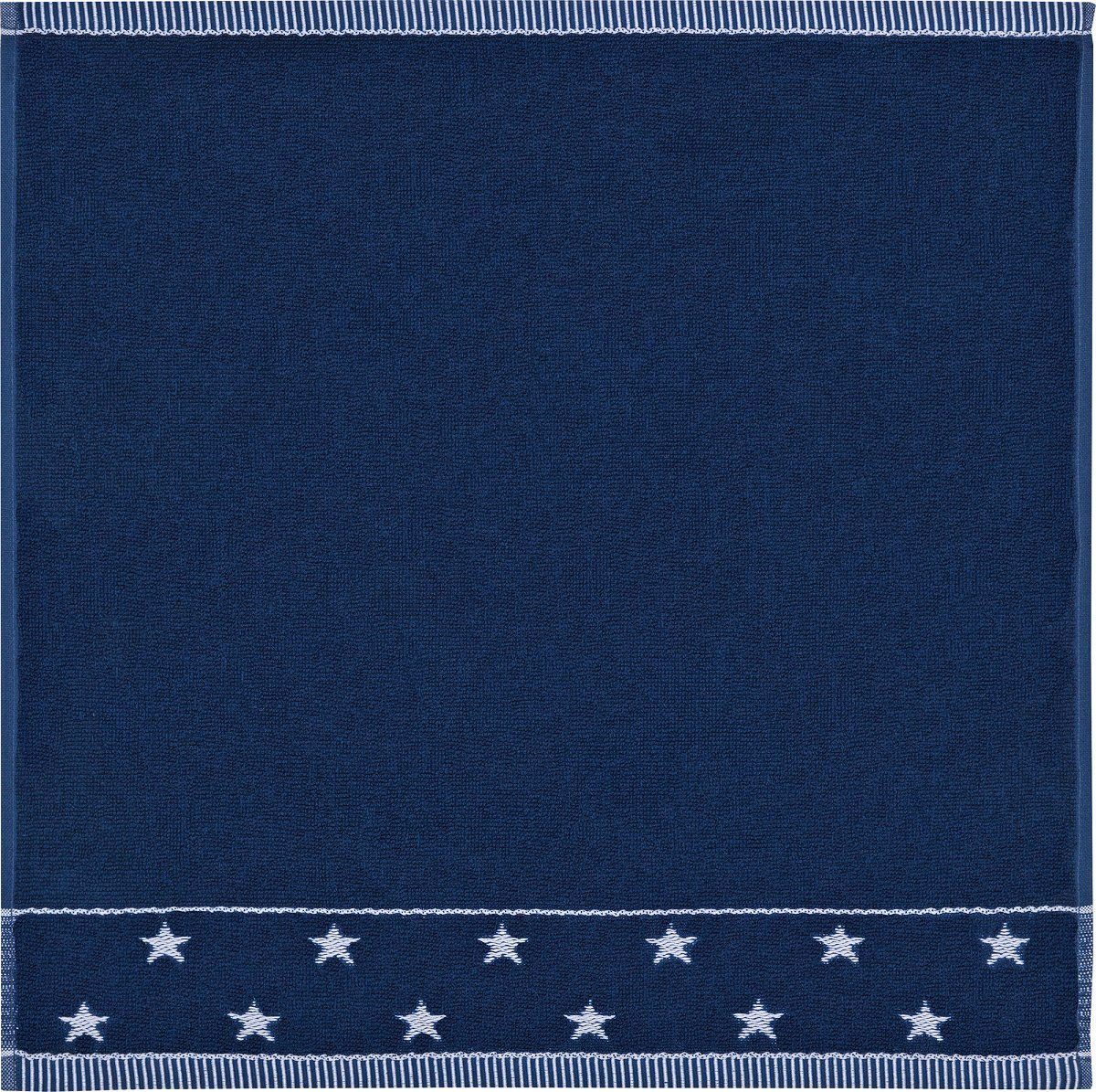 Geschirrtuch (3 Frottee (Set, Blau Stück) Kracht Sternchen, Küchenhandtücher Baumwolle Pack 3er 3-tlg., Set), ca.50x50cm