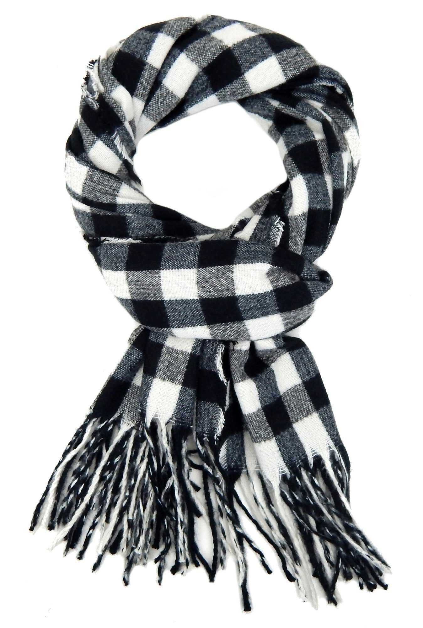 Ella Jonte Modeschal, breiter Schal schwarz weiss Herbst Winterschal weich günstig online kaufen