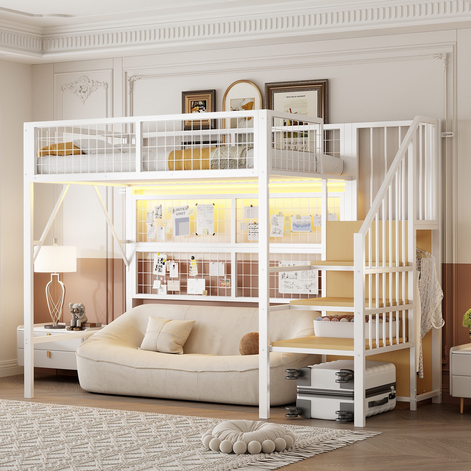 Merax Hochbett (Kinderbett Jugendbett Eisenbett, 1-St., günstig online kaufen