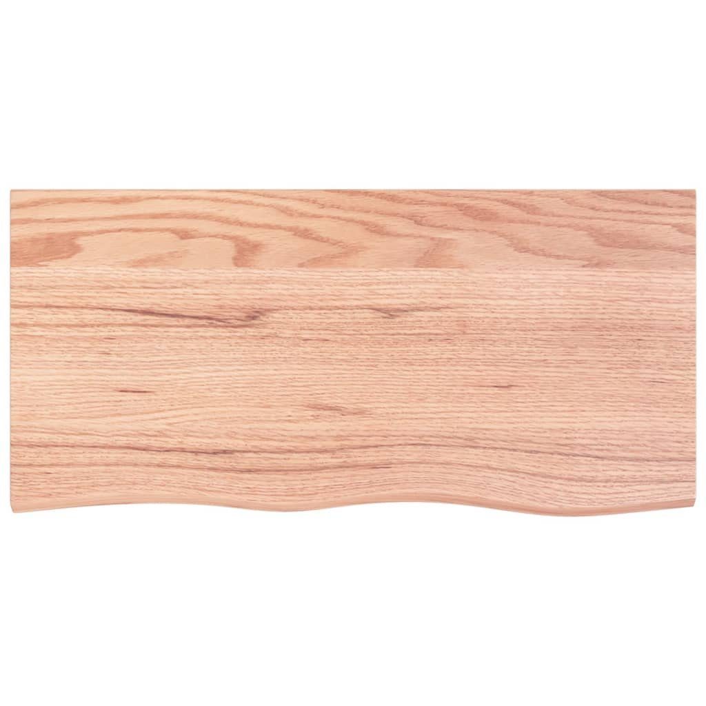 Behandelt Massivholz furnicato Wandregal Eiche Hellbraun 100x50x2 cm