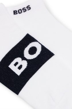 BOSS Freizeitsocken 2P AS Logo Col CC (Packung, 2-Paar, 2er) mit Logoschriftzug