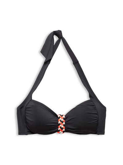 Esprit Bandeau-Bikini-Top »Recycelt: Neckholder-Top mit Flecht-Detail«
